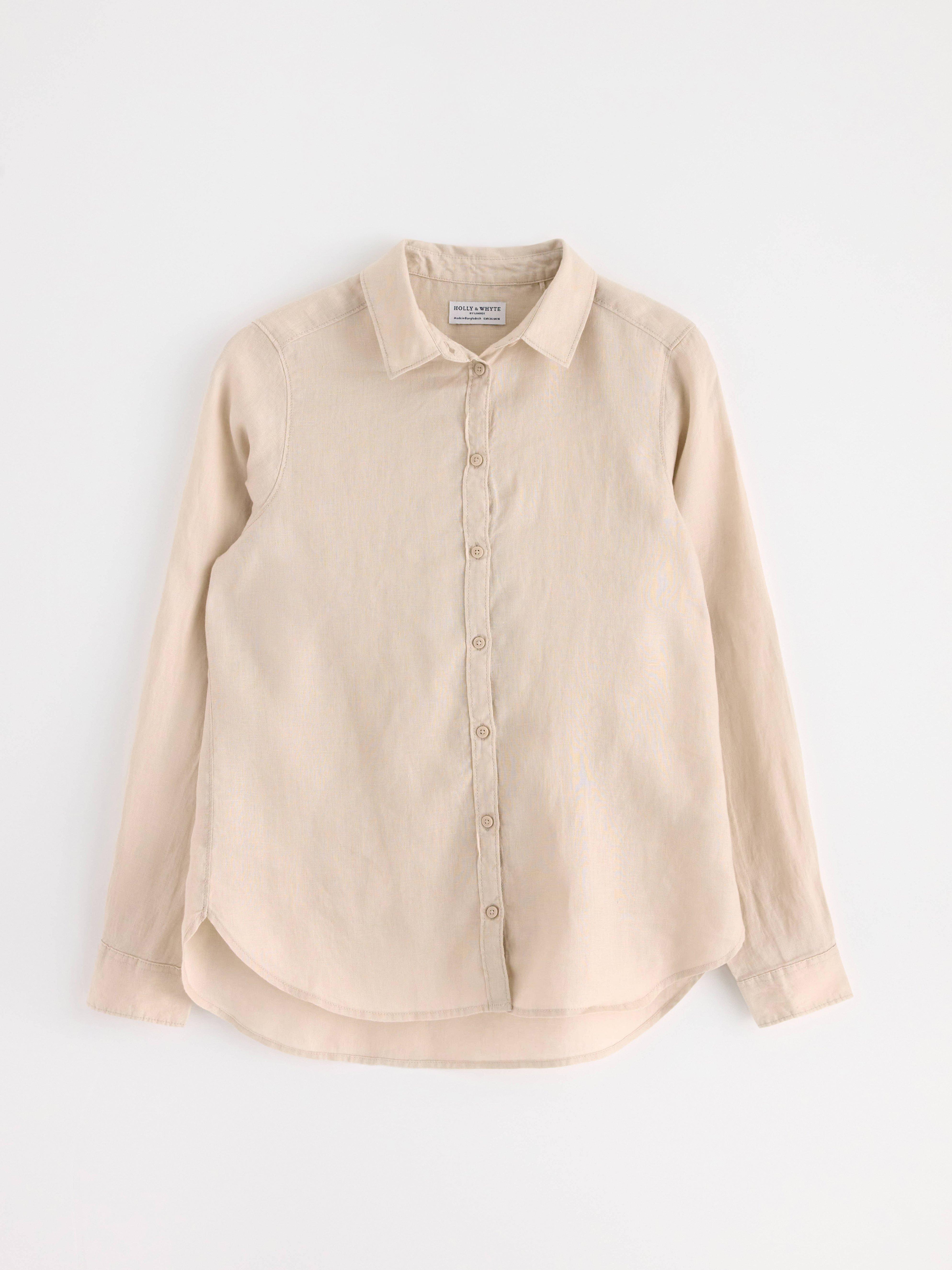 Linskjorte lys beige