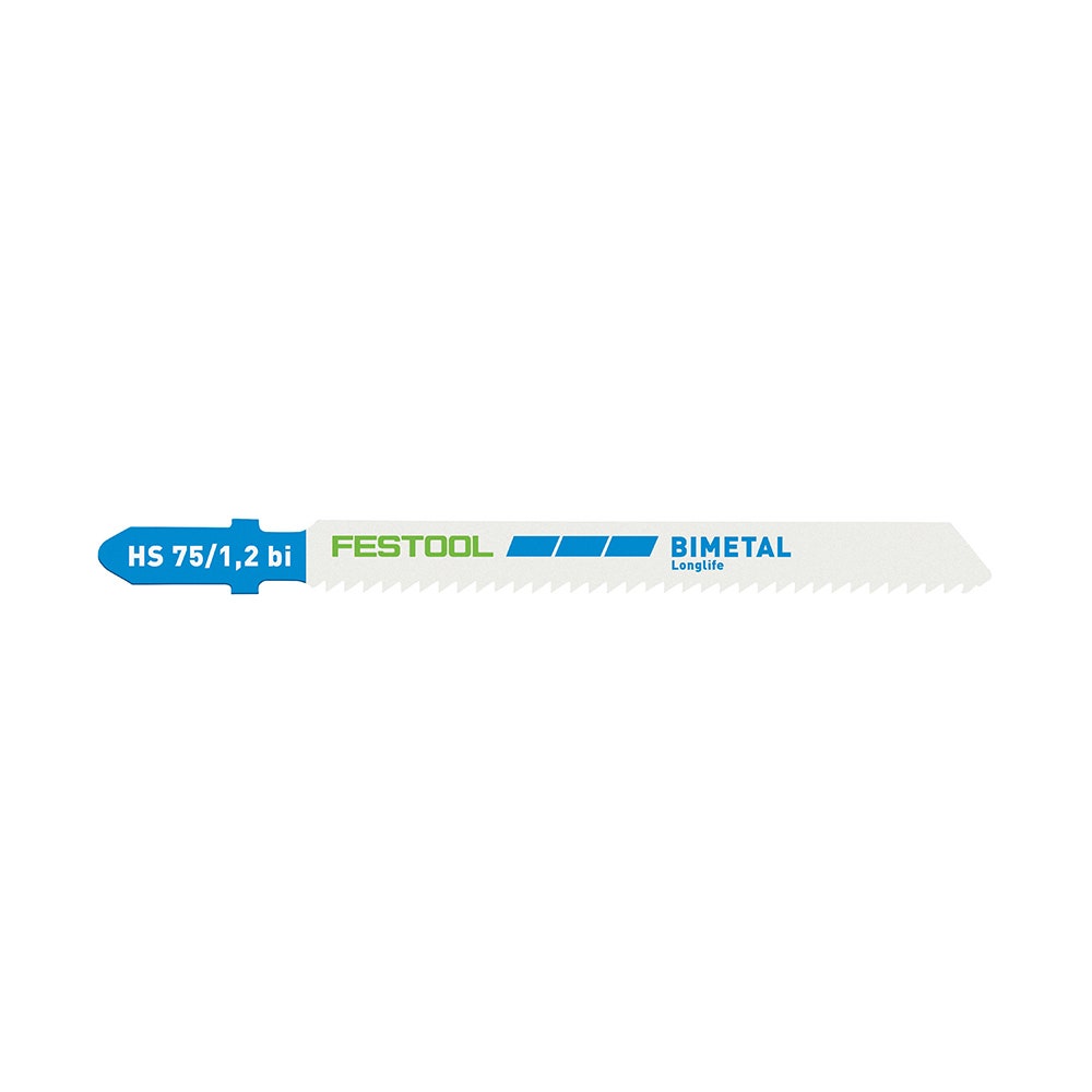 FESTOOL Sägeblatt 75 mm x 1,2 mm mit T-Schaft zum Schneiden von Metall – 5 Stück 204270