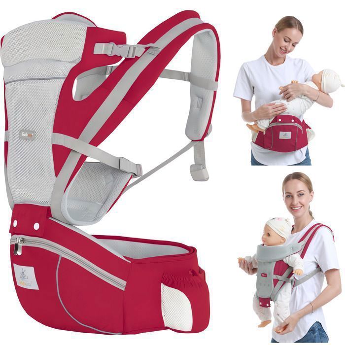 Portabebés ergonómico y fisiológico, transpirable, apto para todas las estaciones, fácil de usar, para bebés de 0 a 36 meses.