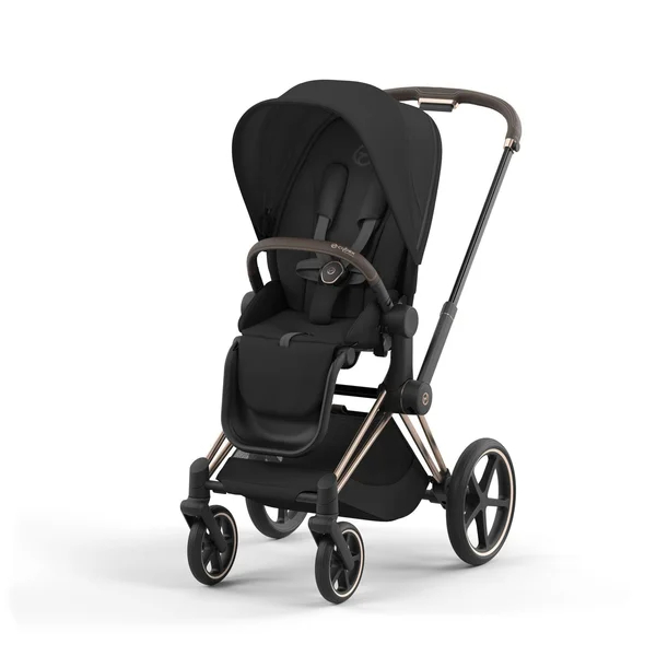 Cybex Priam V4 -rattassetti 2-in-1, ruskea, ruusukulta ja Cloud T Plus, ruskea