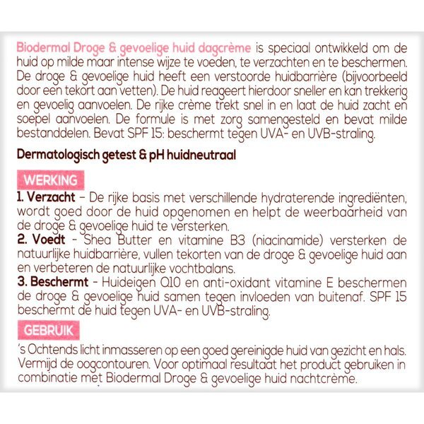 Biodermalna dnevna krema za suhu i osjetljivu kožu<br>50ml - Suha koža