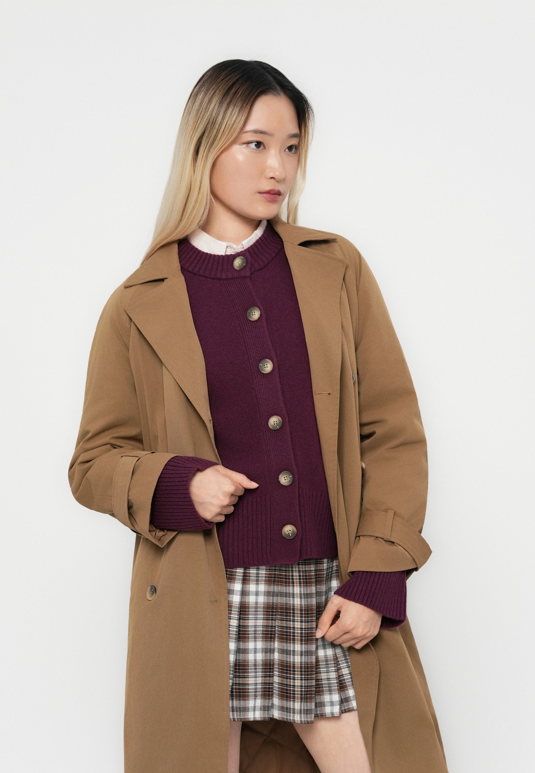 ONLY ONLORCHID LIFE QUILT LONG - Trenchcoat - otter