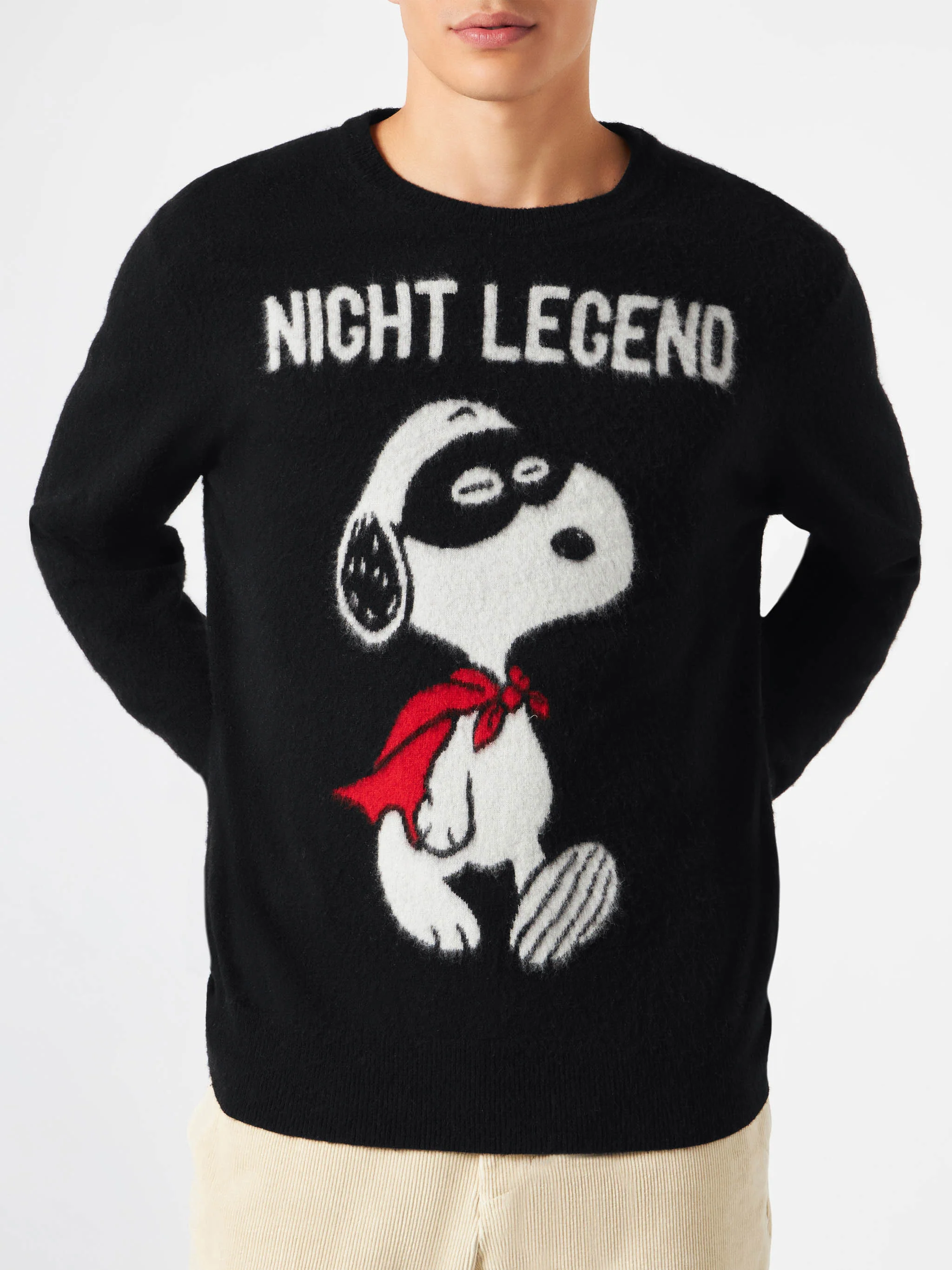 Zachte herentrui met Snoopy Night Legend-print | SNOOPY - EDI