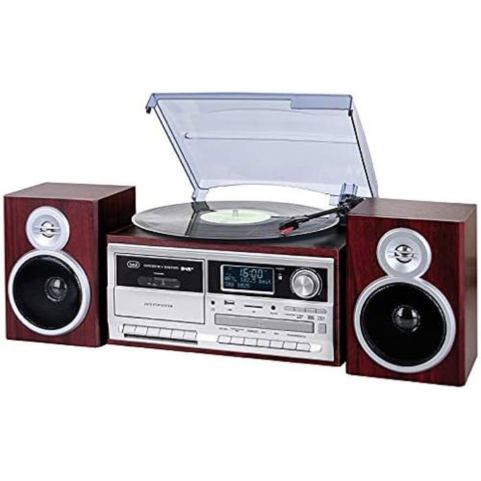 Toca-discos - TREVI - TT 1072 - Leitor de CD/MP3 - Rádio DAB - Gravação USB/SD