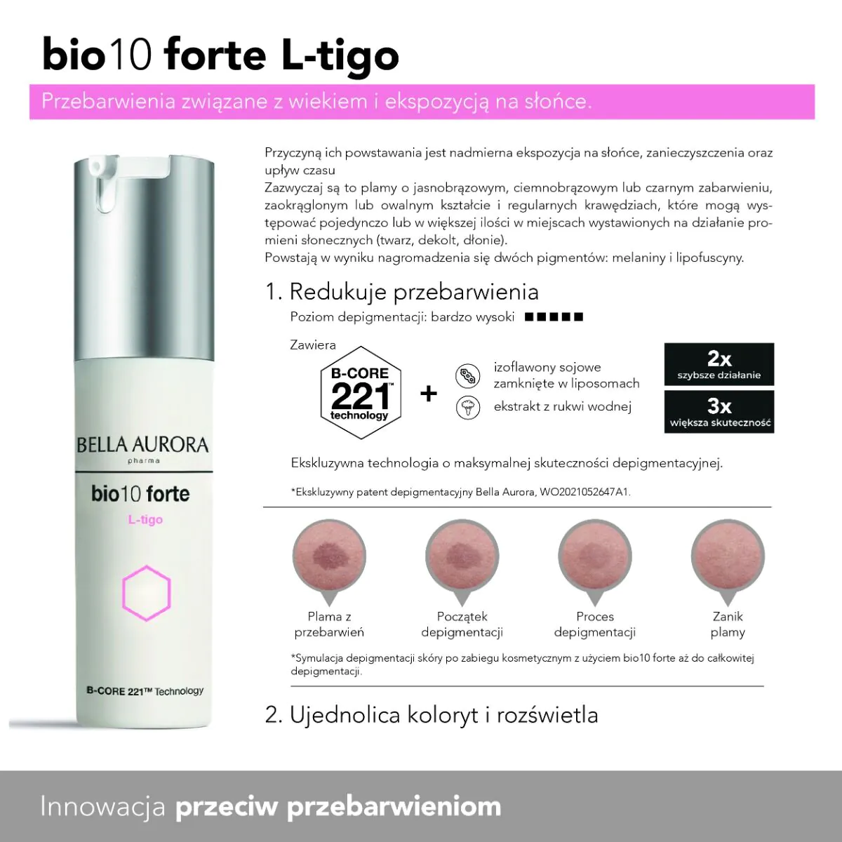 Bella Aurora L-tigo BIO10 Forte Kuracja depigmentacyjna