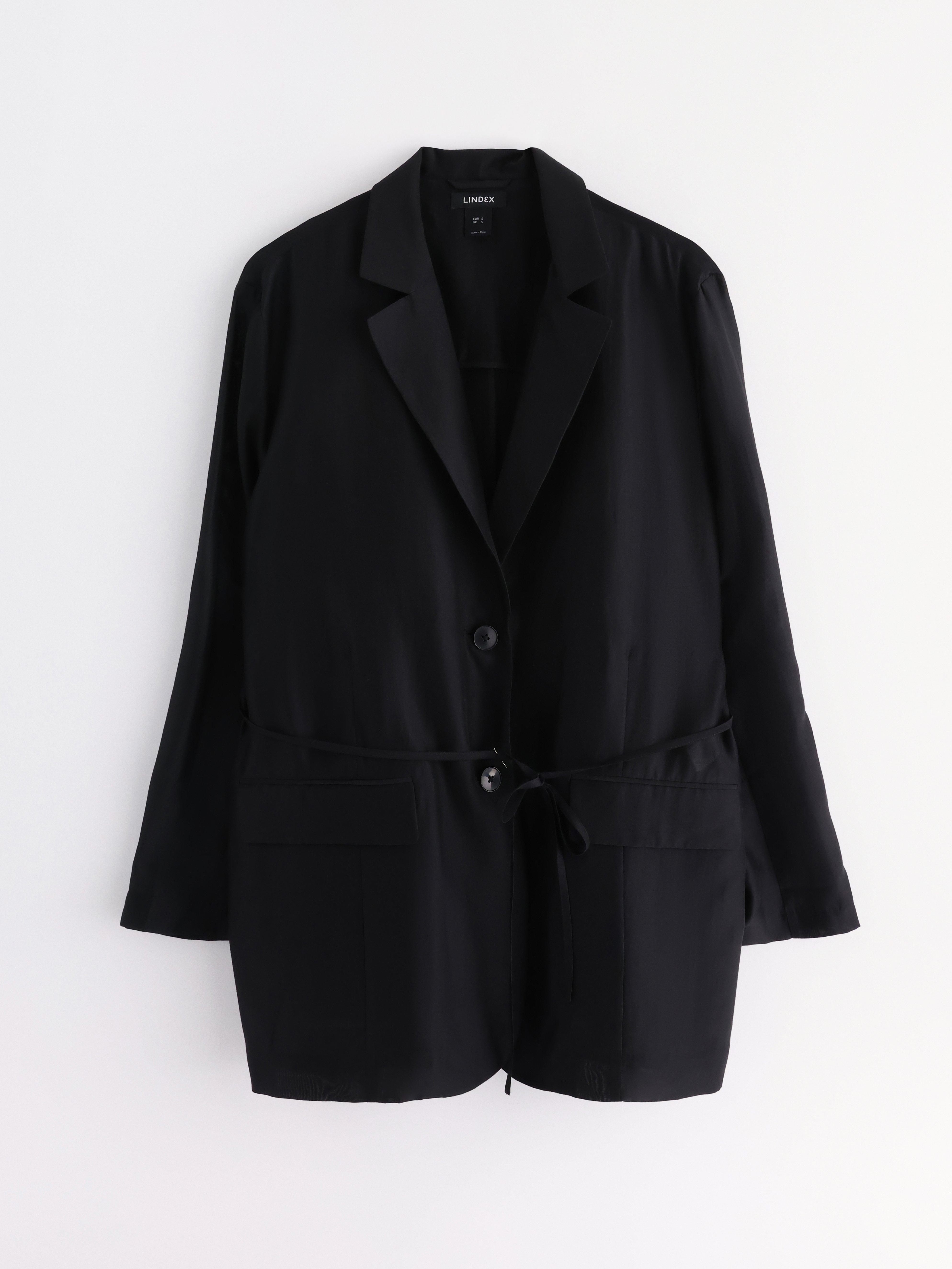 Dünner Blazer, schwarz