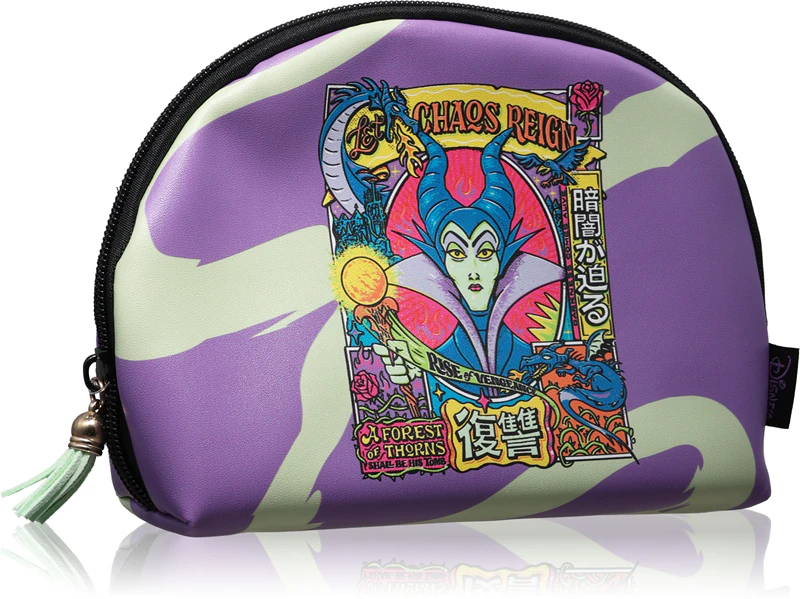 Bolsa de cosméticos Malévola, vilã da Disney e Mad Beauty.