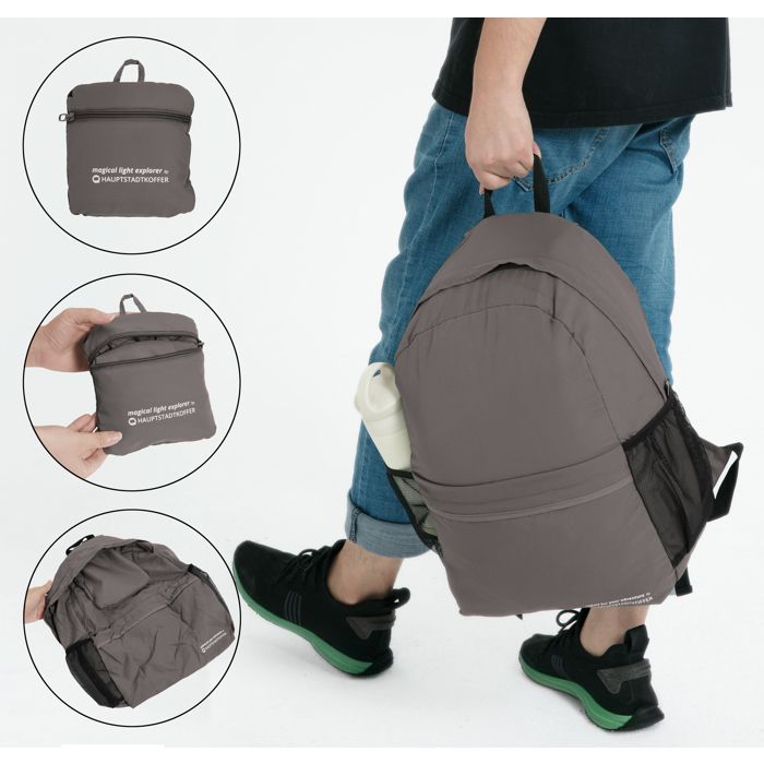 Hauptstadtkoffer - Foldable backpack, Ultra-light and unisex, Graphite
