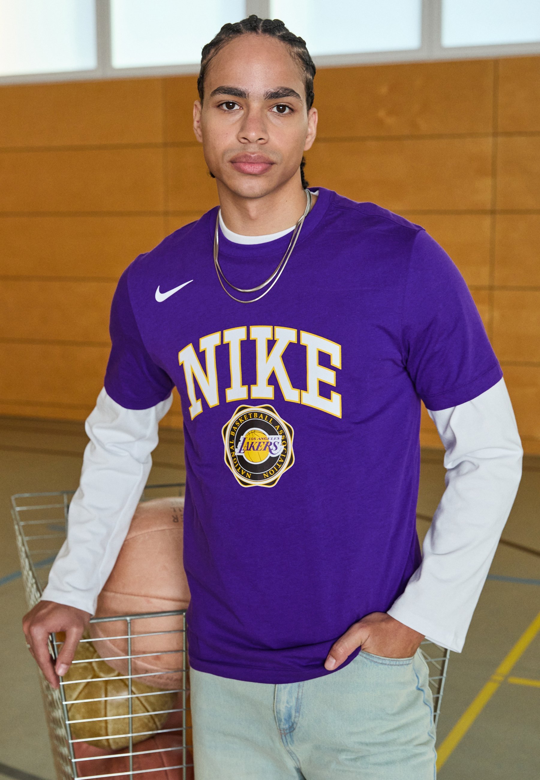 Maglietta Nike Performance NBA LOS ANGELES LAKERS - Abbigliamento da club - viola campo