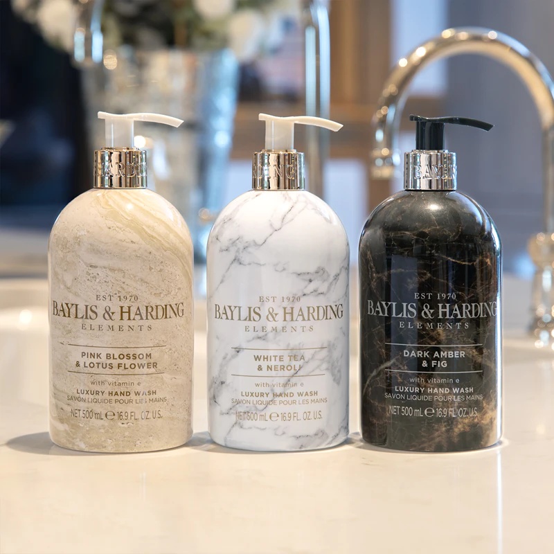 „Baylis & Harding Elements“ skystas rankų muilas su baltąja arbata ir neroli