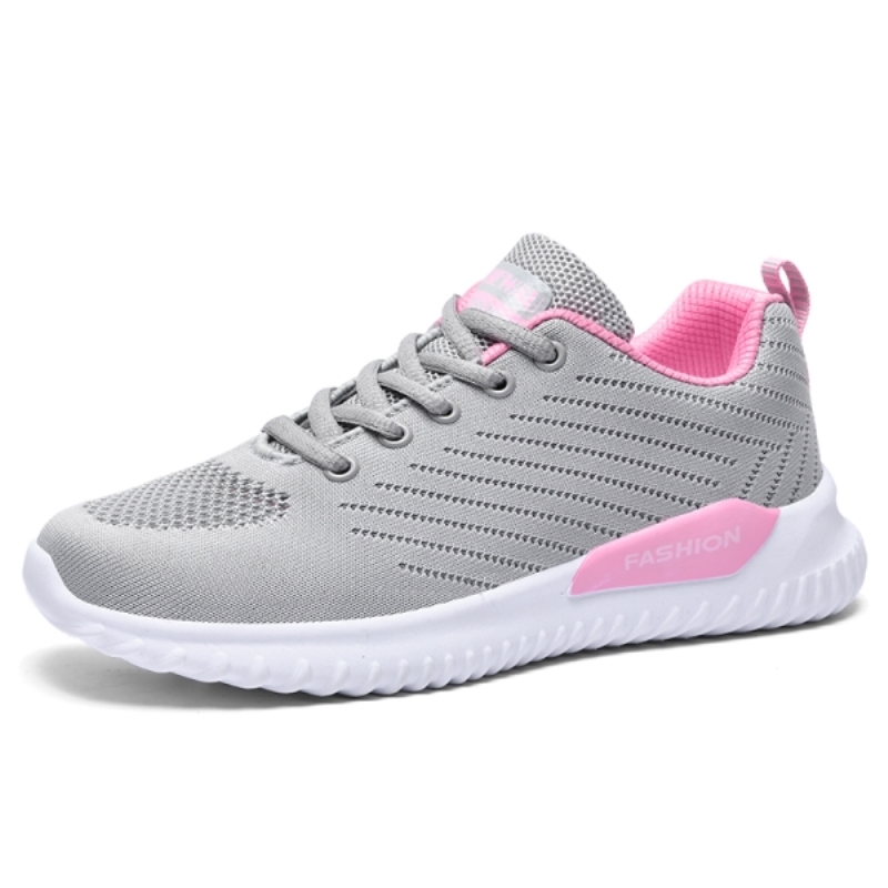 Løpesko Sommer 2021 Nye Dame Pustende Sportssko Utendørs Snøring Merke Off White Sneakers Zapatillas Mujer Deportive