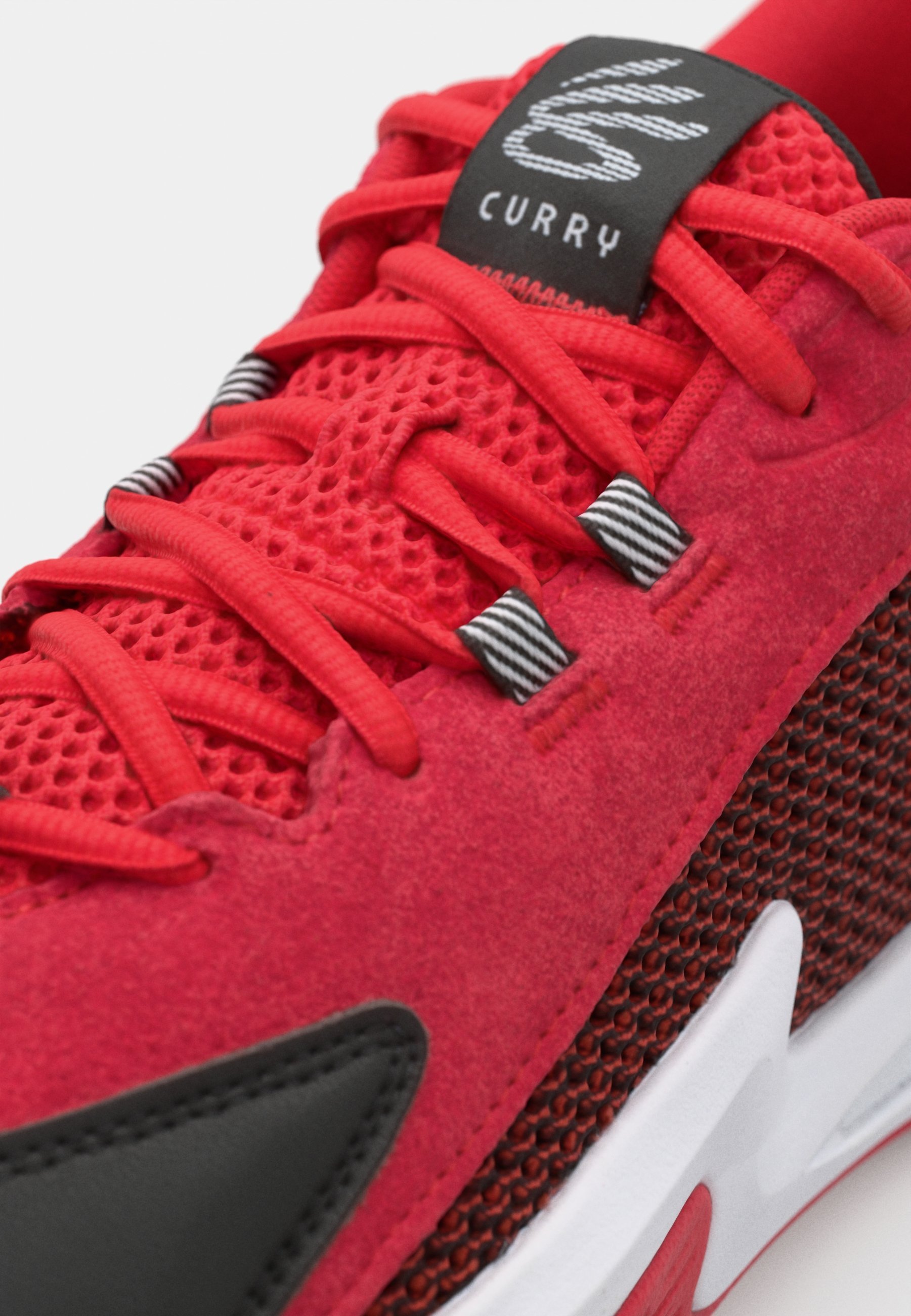 Under Armour CURRY 3Z 25 UNISEXE - Chaussures de basketball - rouge/blanc/noir