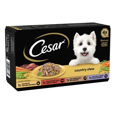 Cesar Country Gryderet Blandet Pakke
