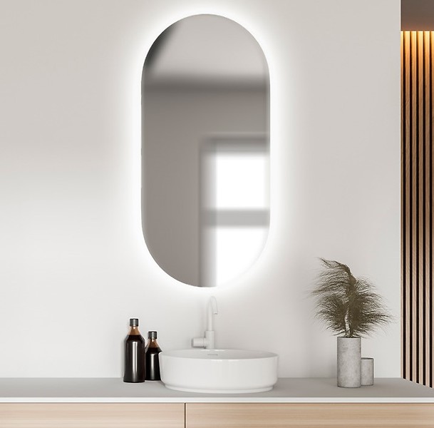Lustro łazienkowe ścienne LED Luna 40x100 cm
