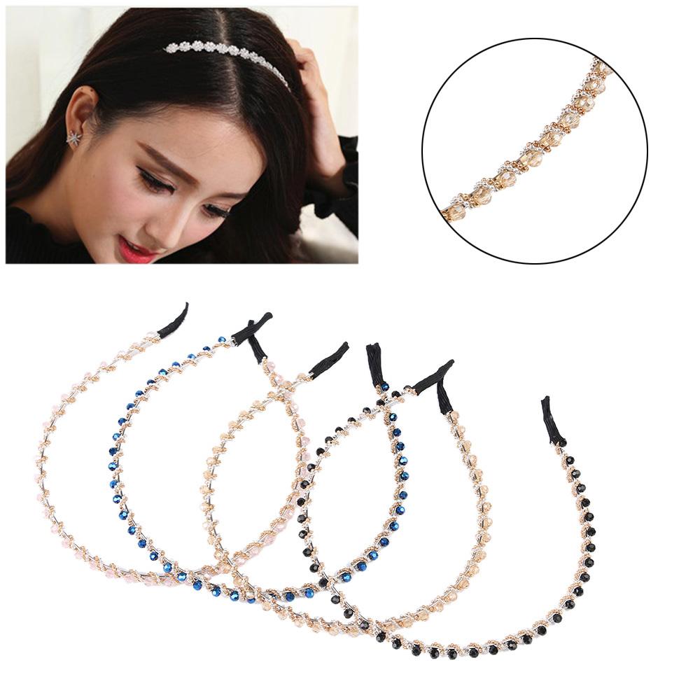 1/2 UNIDADES NOVAS Tiara de Cabelo Feminina com Strass de Cristal, Acessórios para Cabelo, Joias, Faixa de Cabelo