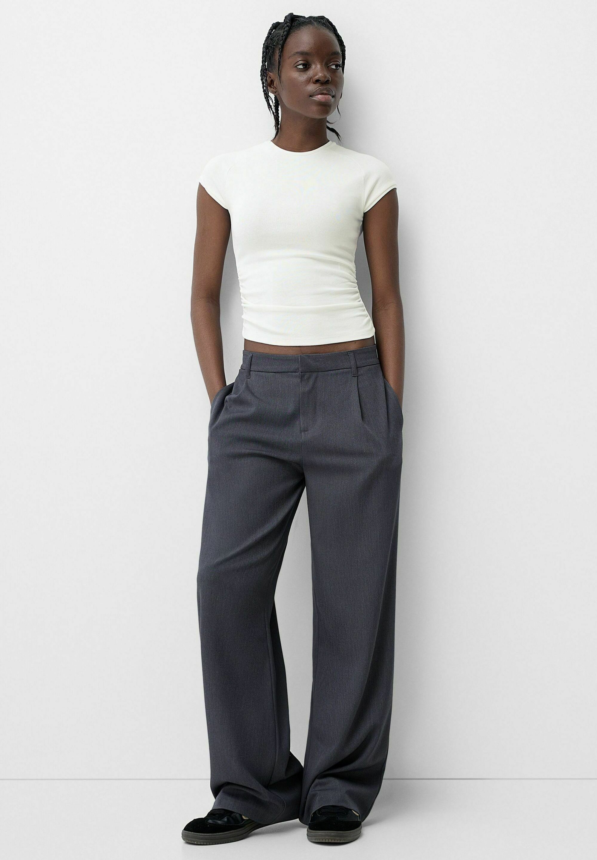Bershka SHORT SLEEVE 2 PACK - Basic T-shirt - white