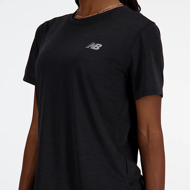 Dames sport T-shirt - Zwart gemêleerd