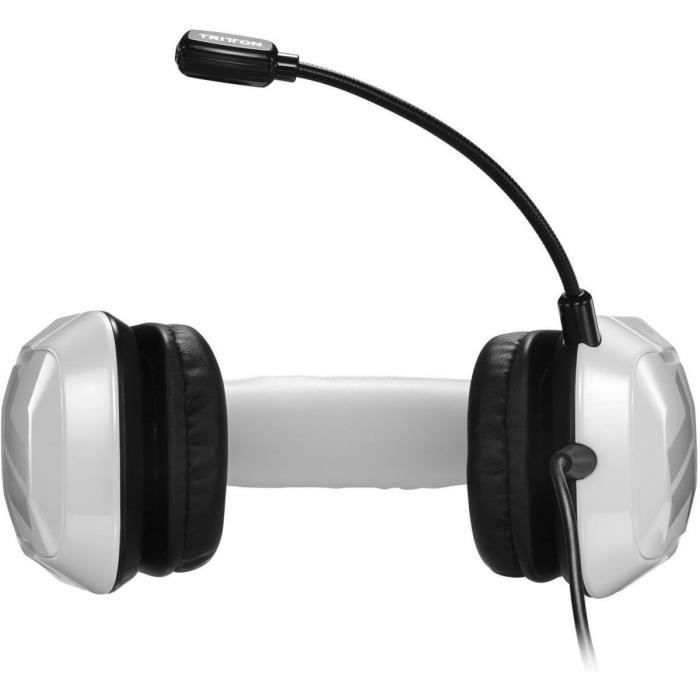 Fone de ouvido TRITTON KAMA+ branco com microfone, compatível com PS5, PS4, Xbox e PC - Fone de ouvido circumaural com microfone e cancelamento de ruído.