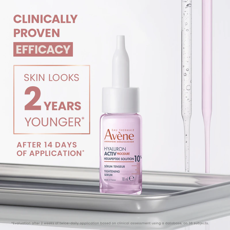 Avène Hyaluron Activ Procedure Tightening Serum - Sérum antirrugas com 10% de hexapeptídeo e efeito lifting.