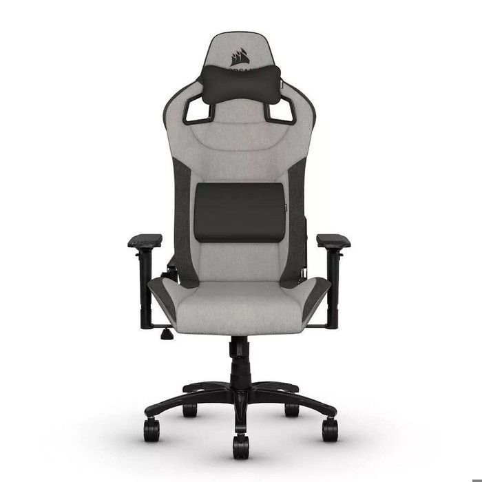 Gaming Chair - CORSAIR - T3 Rush - Grey/Charcoal - 4D Armrests - 160° Reclining Backrest