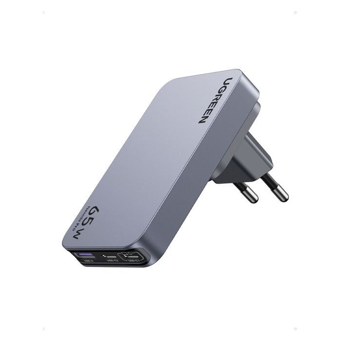 Carregador USB-C - UGREEN - Nexode Pro - 65W - 3 Portas - Adaptador Internacional