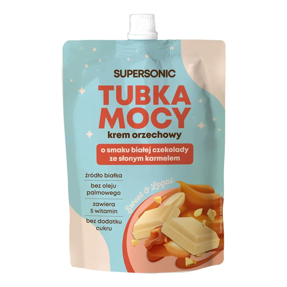 Supersonic Tubka Mocy Krem orzechowy o smaku białej czekolady z karmelem