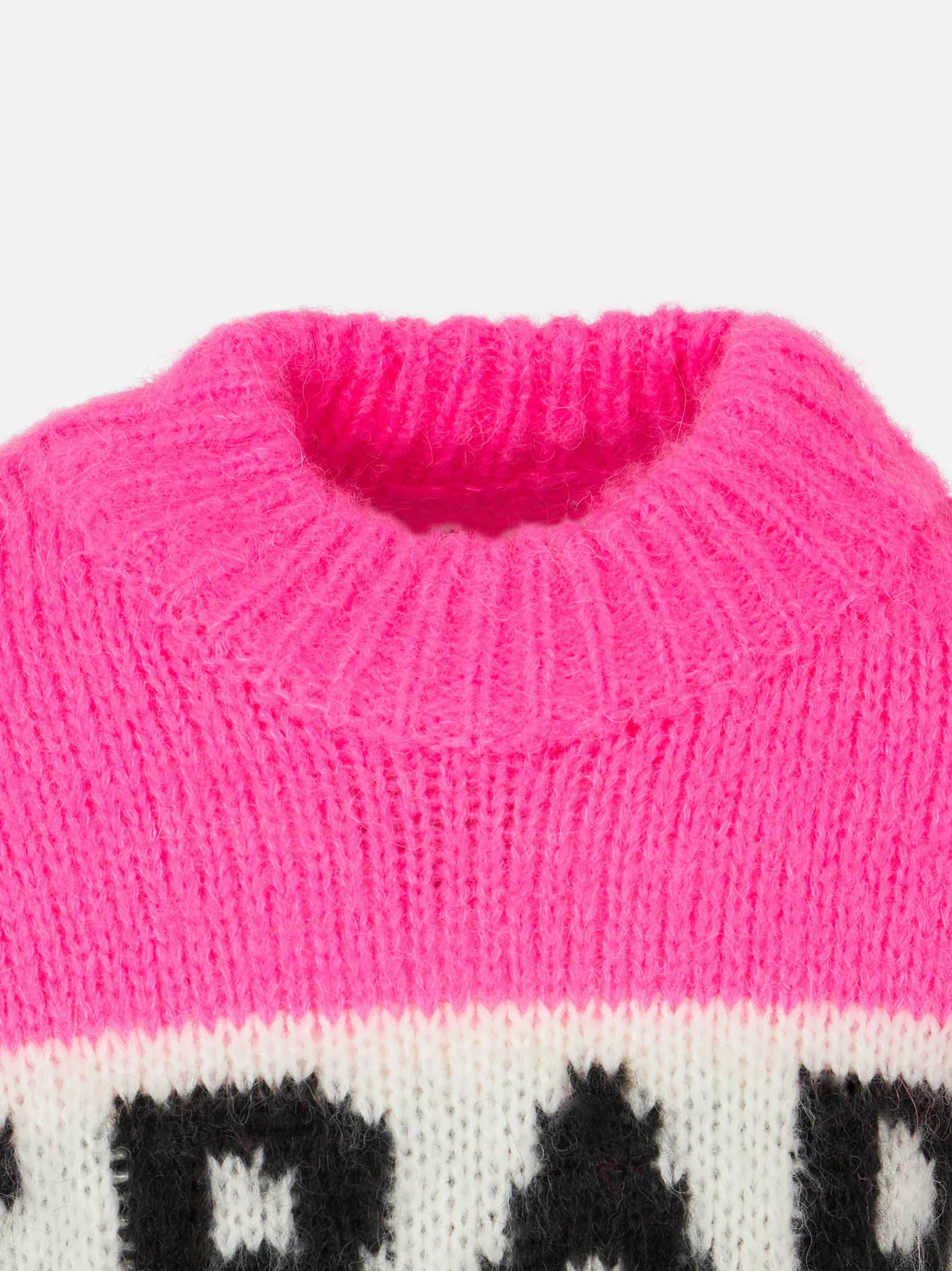 Morbida maglia da bambina dalla forma squadrata con stampa jacquard St