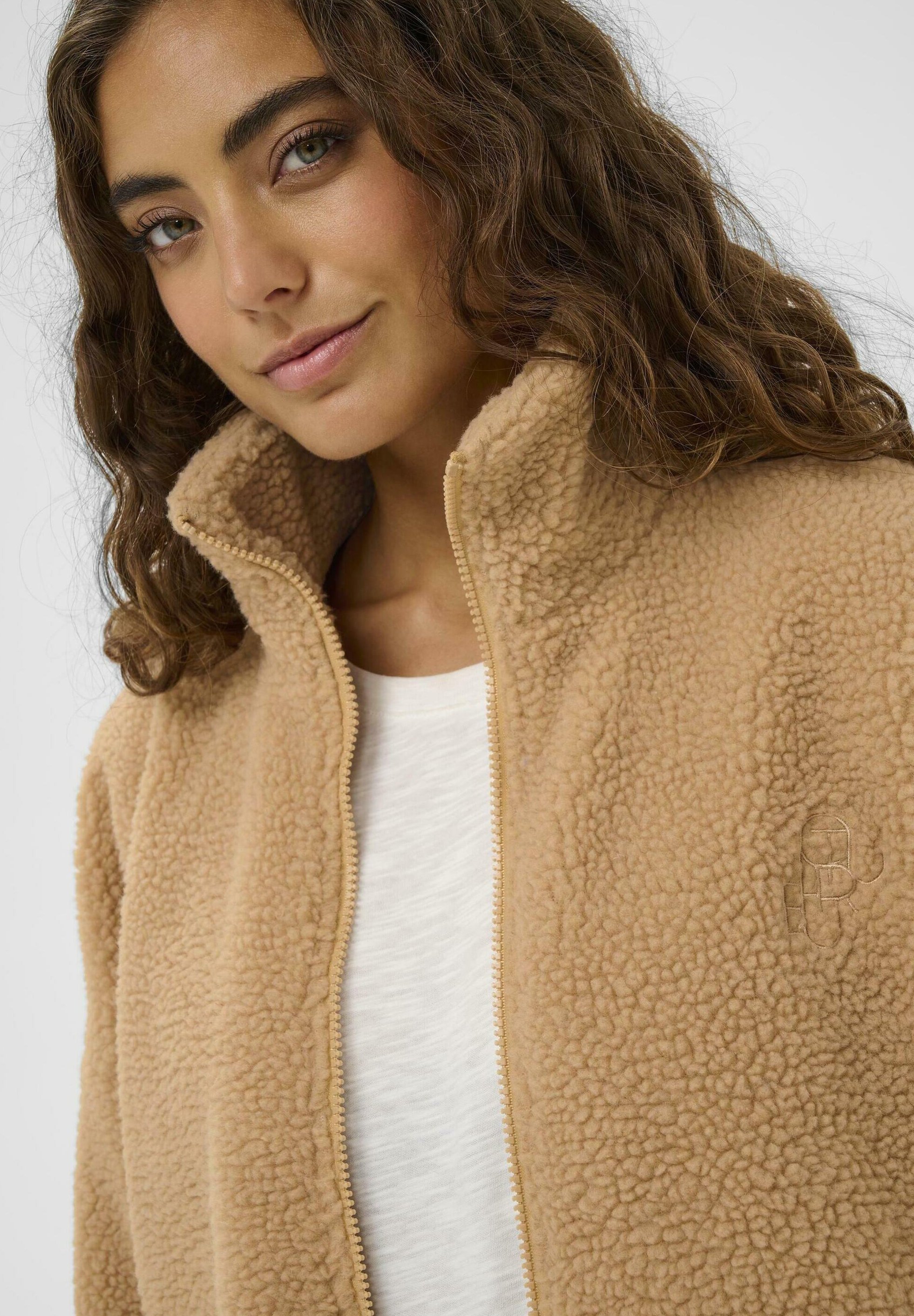 Culture Fleece jas - beige