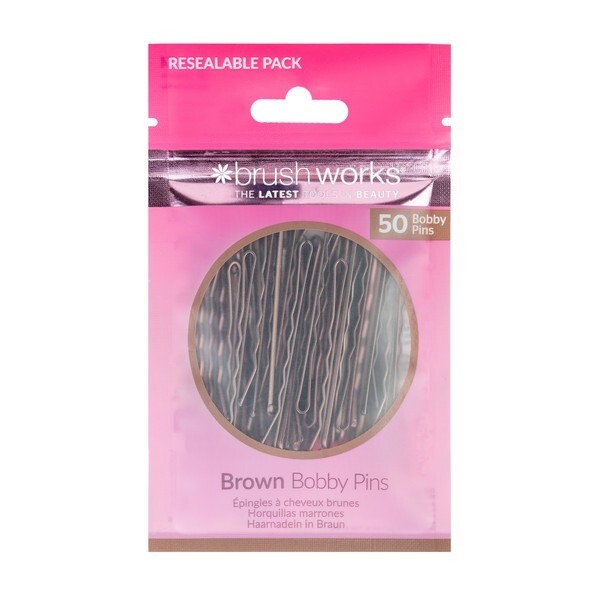 Forcine per capelli marroni Brushworks - 50 pezzi