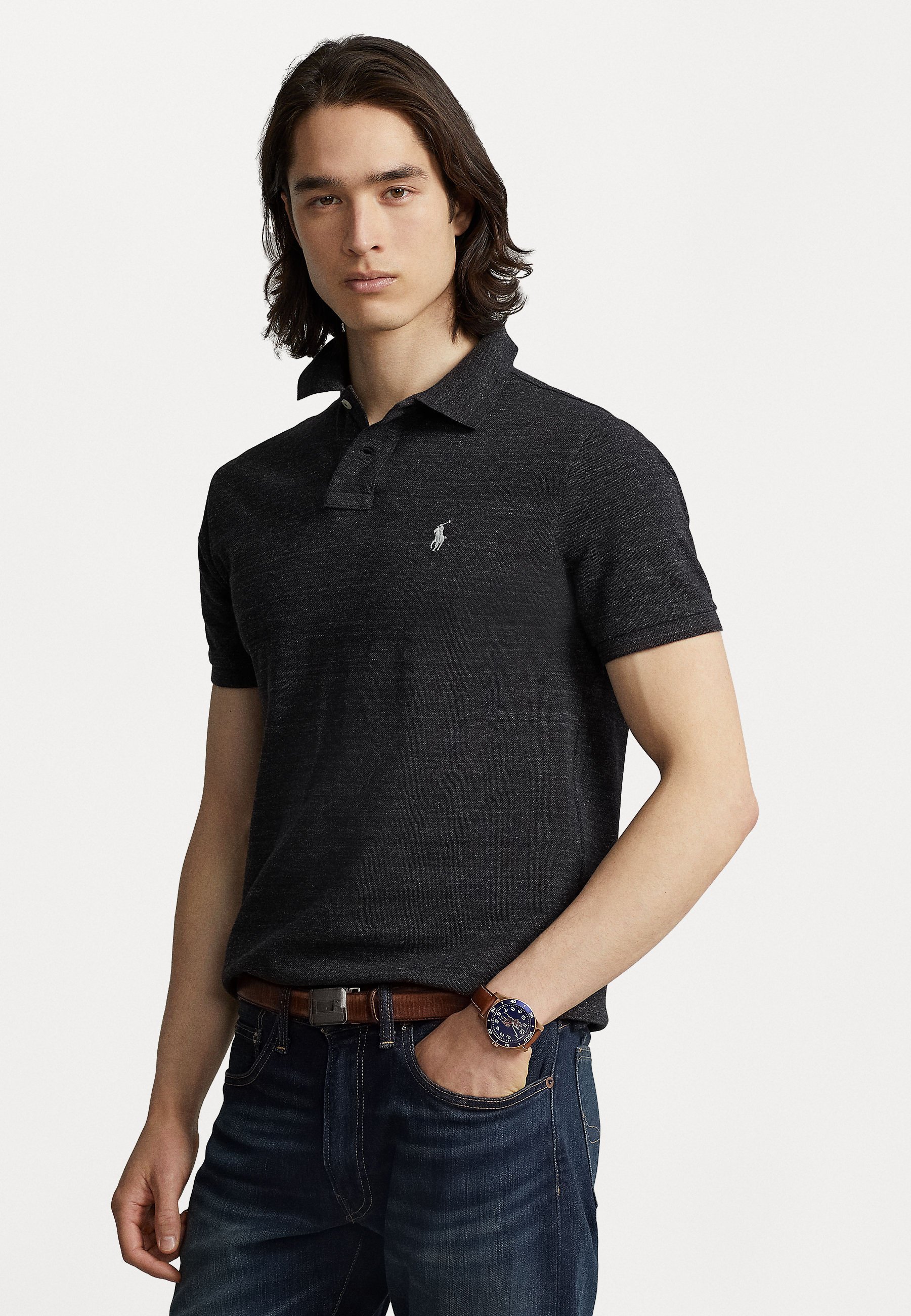 Polo Ralph Lauren Kurzarm - Polohemd - Schwarz meliert
