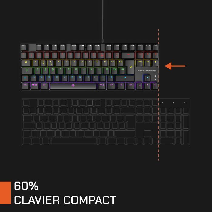 Gaming keyboard - Mechanical - Nova Gaming - Sculptor - TKL - RGB LED