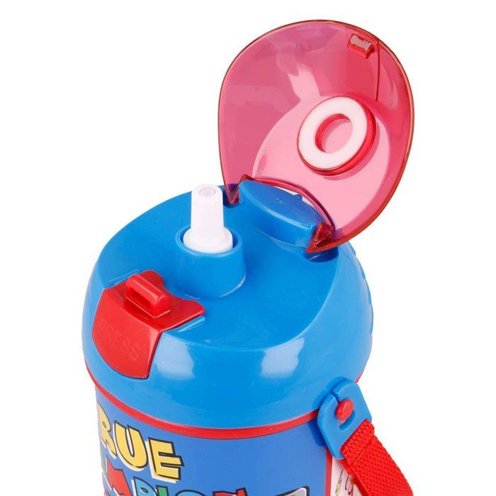 Botella de agua de 450 ml con pajita de Cars Lightning McQueen