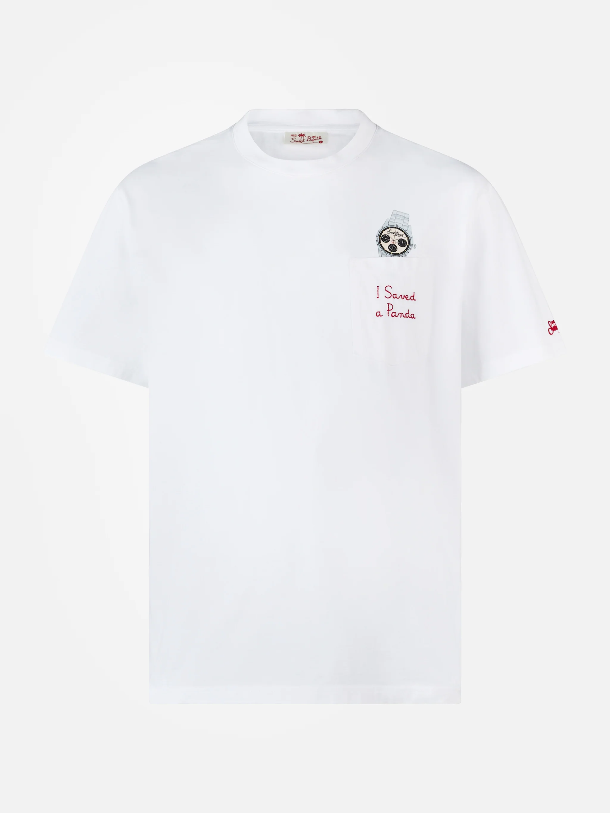 Austin Cotton Jersey T-Shirt | Embroidered Pocket & Saint Barth Logo | Saint Barth