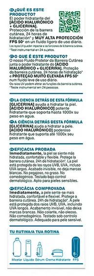 „Hyaluron“ nematomas apsauginis kremas nuo saulės su SPF50 apsauga nuo UV spindulių Veido apsauga
