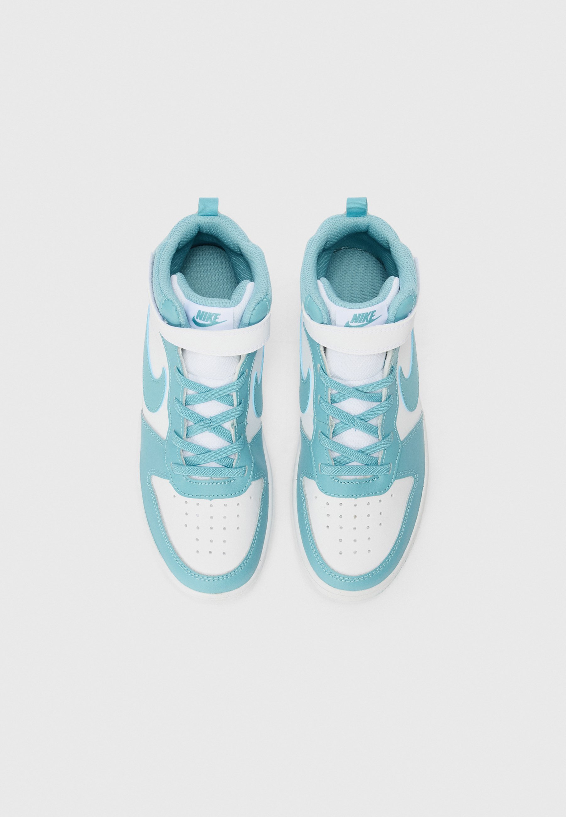 Nike Sportswear COURT BOROUGH MID UNISEX - Scarpe da ginnastica alte - bianco/turchese denim