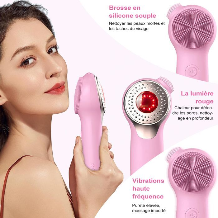 Brosse Nettoyante Visage Electrique,Brosse Faciale Nettoyage Profondeur avec 3 Vitesses Étanche Exfoliant Brosse Visage Nettoyante