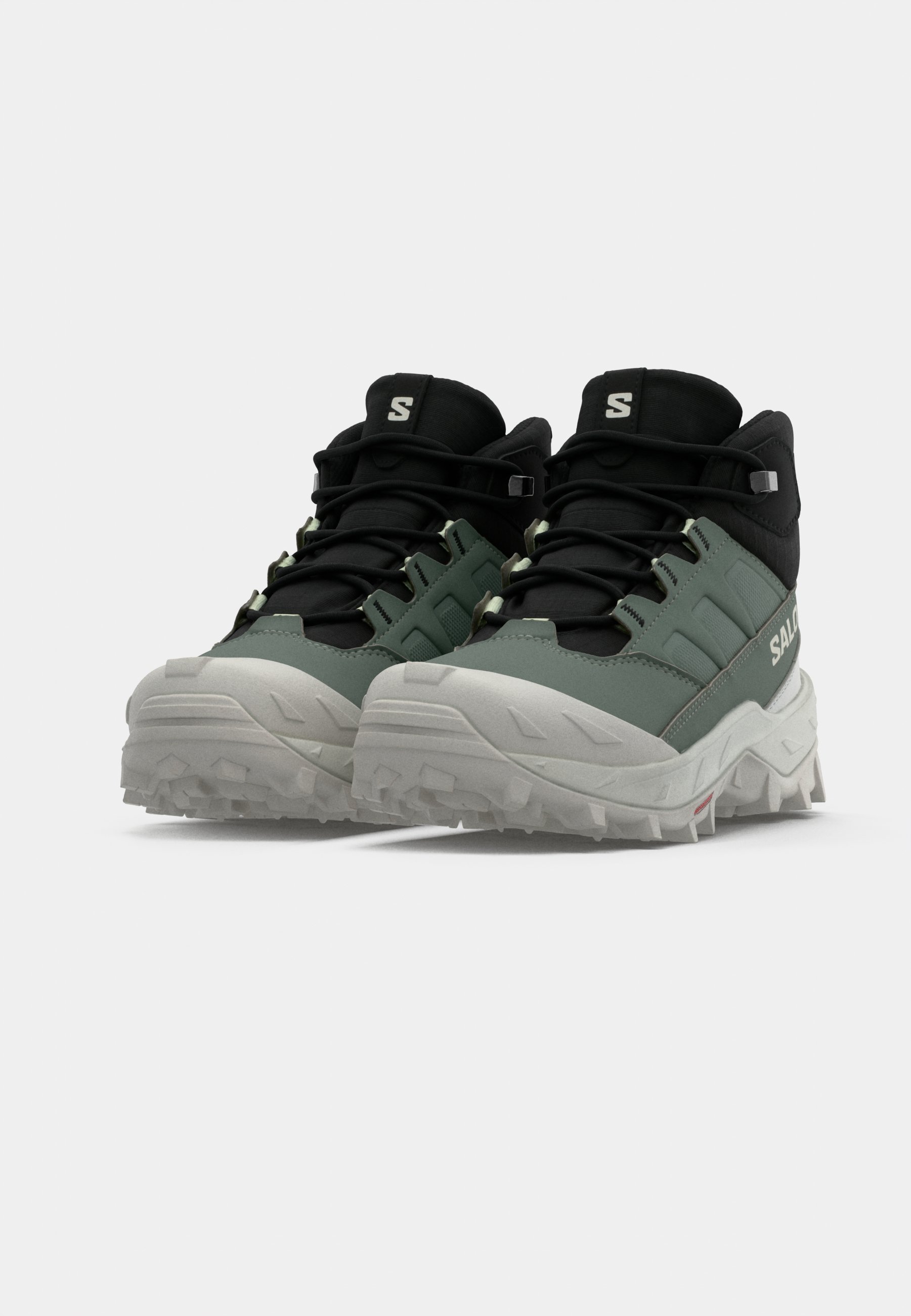 Salomon CROSSTRAK WP - Wandelschoenen - agavegroen/zwart/kanariegeel