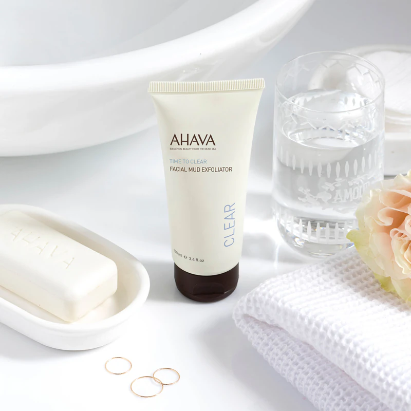 AHAVA Hora de Limpar o Esfoliante Facial de Lama