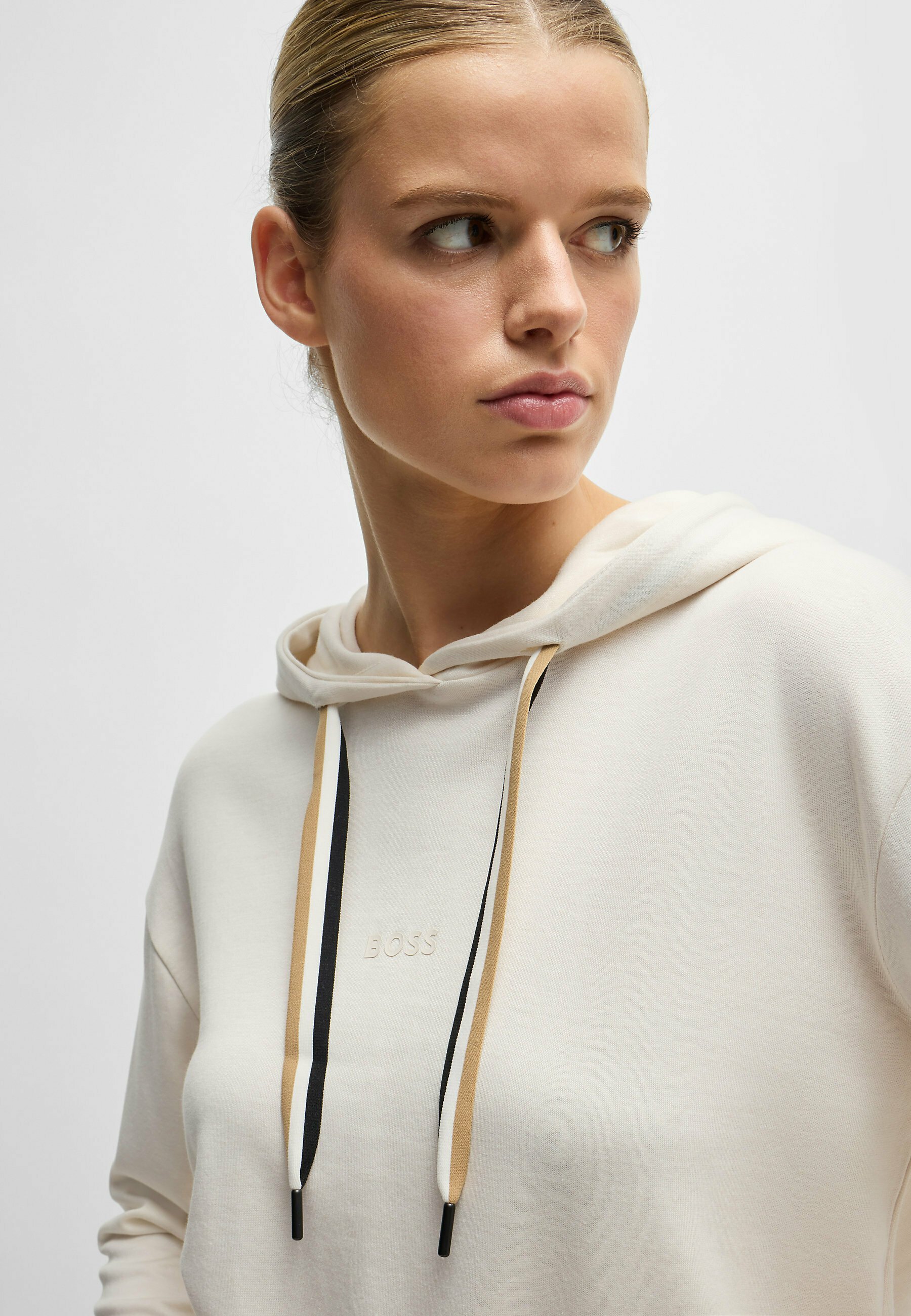 BOSS STRIPE - Hoodie - natural eighteen