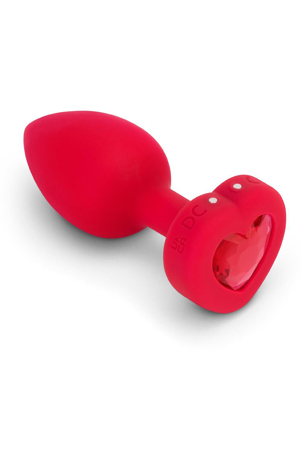 B-Vibe Plug vibrante in forma di cuore M/L Rot