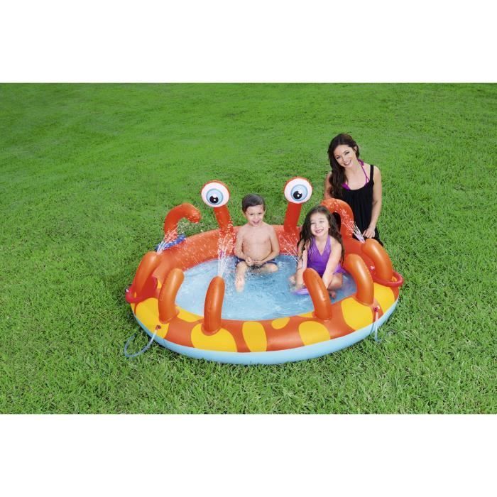 Área de juegos interactiva con forma de cangrejo de BESTWAY - 165 x 150 x 63 cm