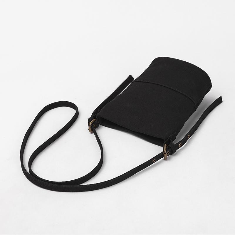 Sac bandoulière japonais simple et décontracté en toile, grande capacité, style féminin, facile à assortir.