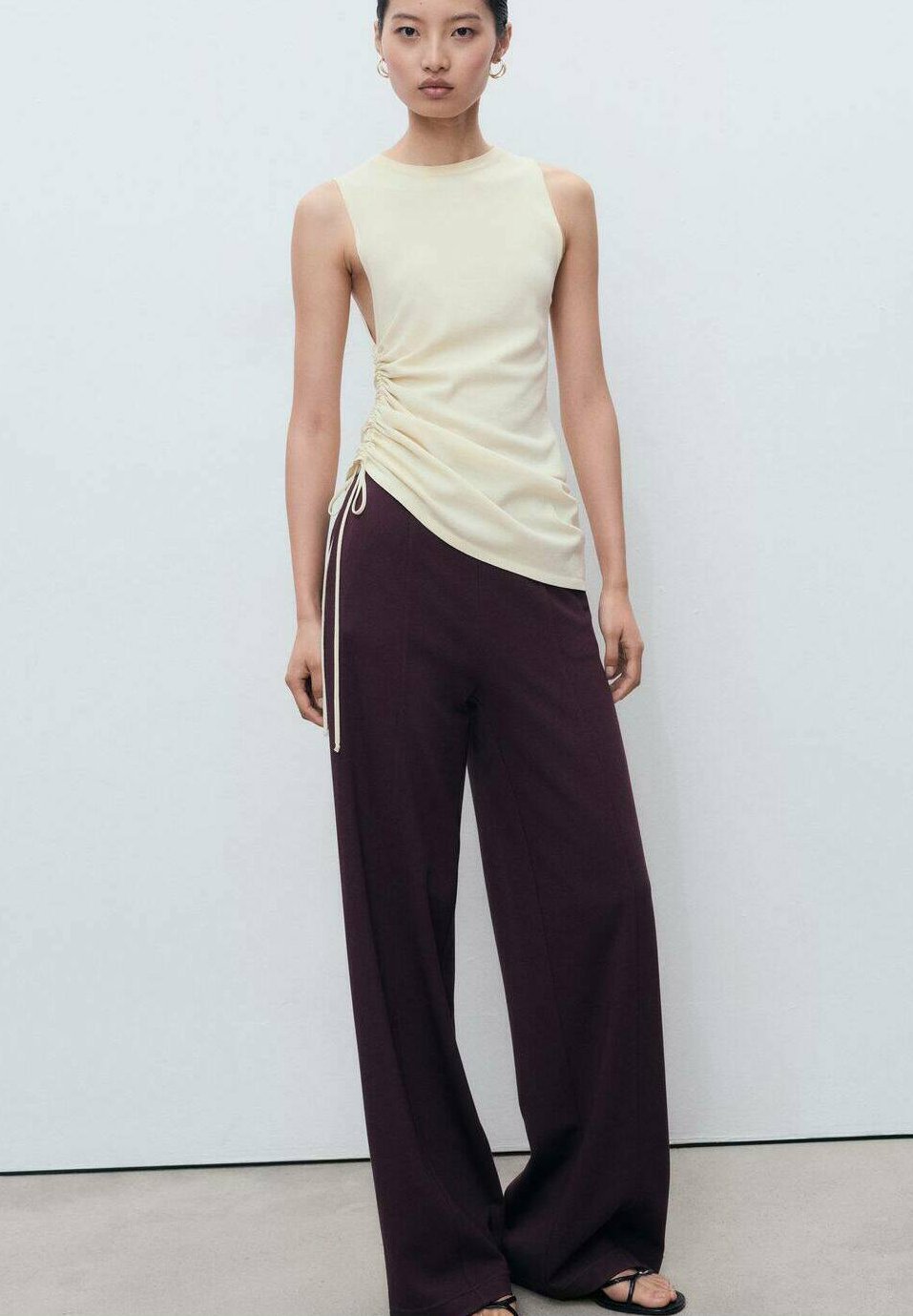 Mango joggingbroek met elastische tailleband - trainingsbroek - bordeaux