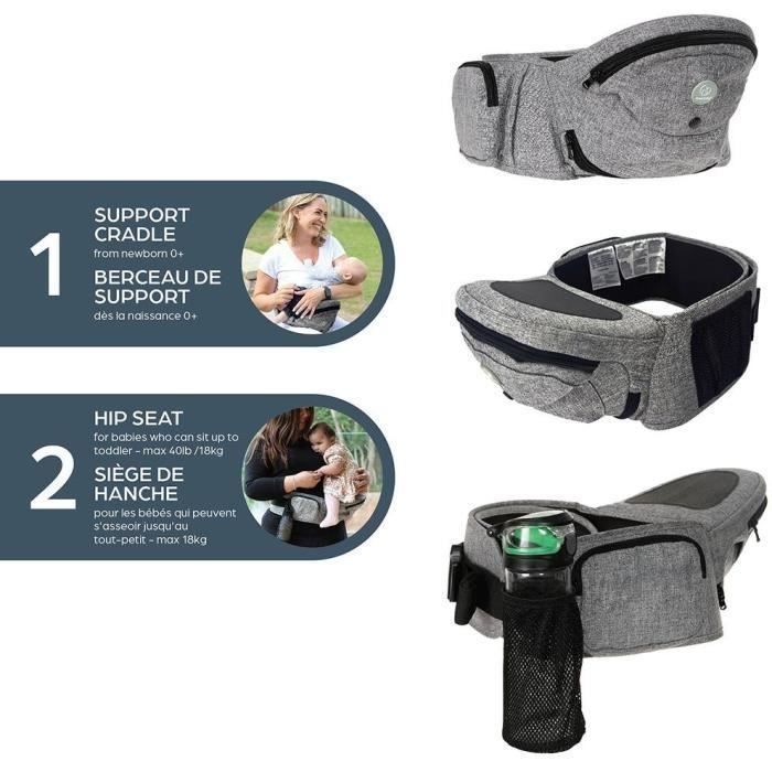 Porte-bébé - Siège de hanche - DREAMBABY - Up & Go - Gris