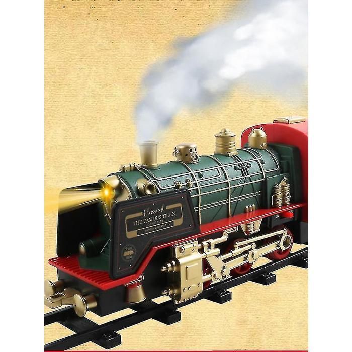 Bestselling train set, rechargeable electric train with remote control, steam, lights and sounds