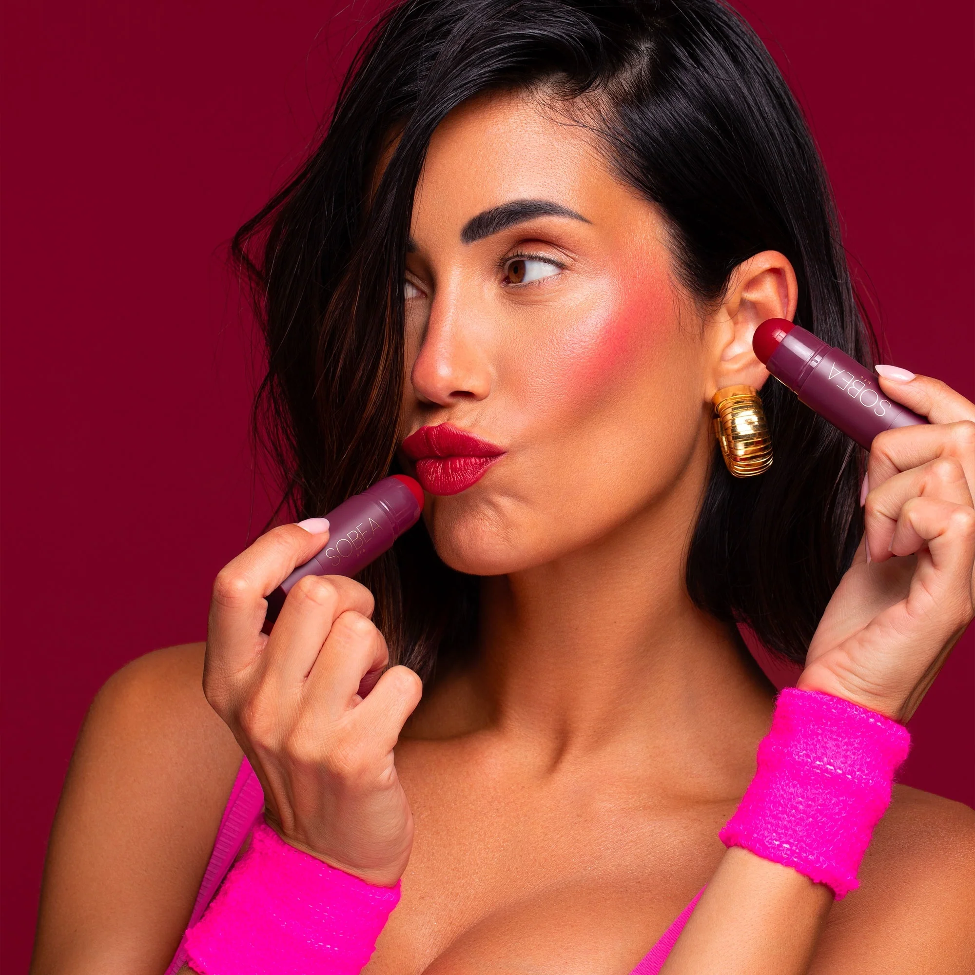 Viso BOOM STICK Blush & Lips - Fard Stick, Rossetto, Fard crema