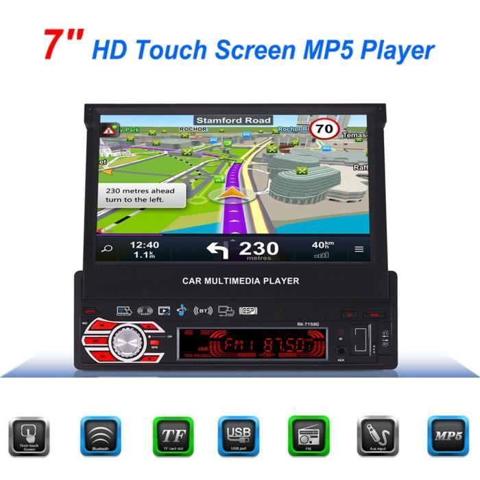 NEUFU 7'' 1DIN Bluetooth Voiture Autoradio GPS Navi Stereo MP3MP5 USB AUX FM Radio