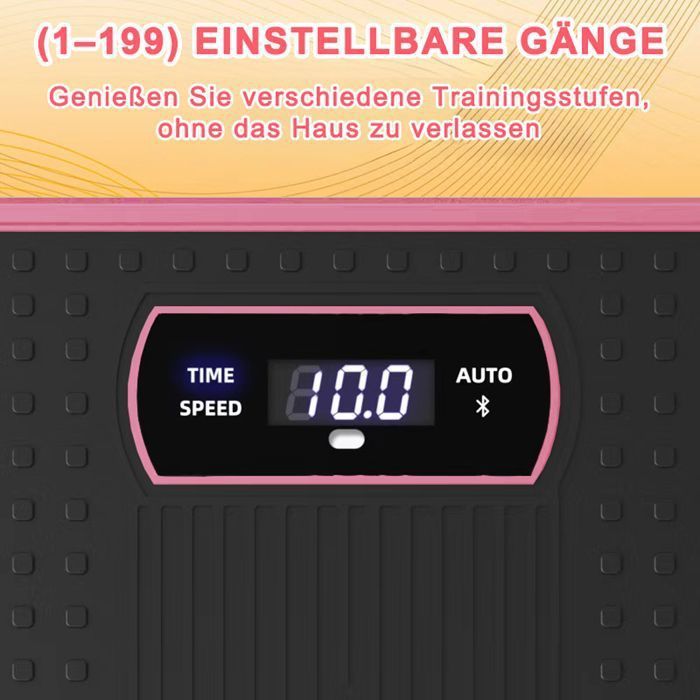 Plateforme Vibrante avec Télécommande –HJKJYX - 199 niveaux -  150 kg Max - rose