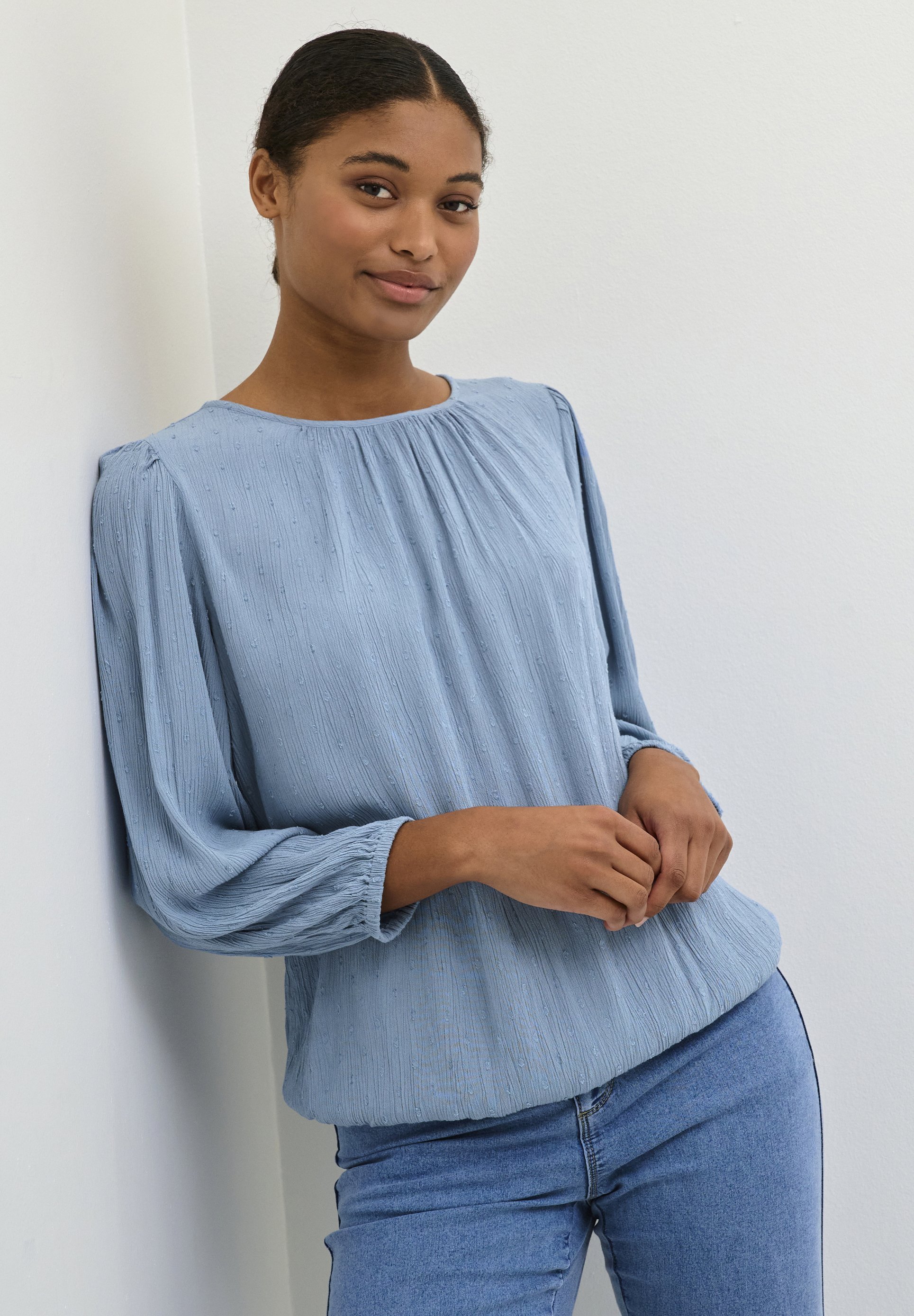 Kaffe WILMA - Blusa - denim sbiadito