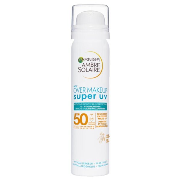 Garnier Ambre Solaire nad make-up Super UV SPF50 sprej na make-up 75 ml